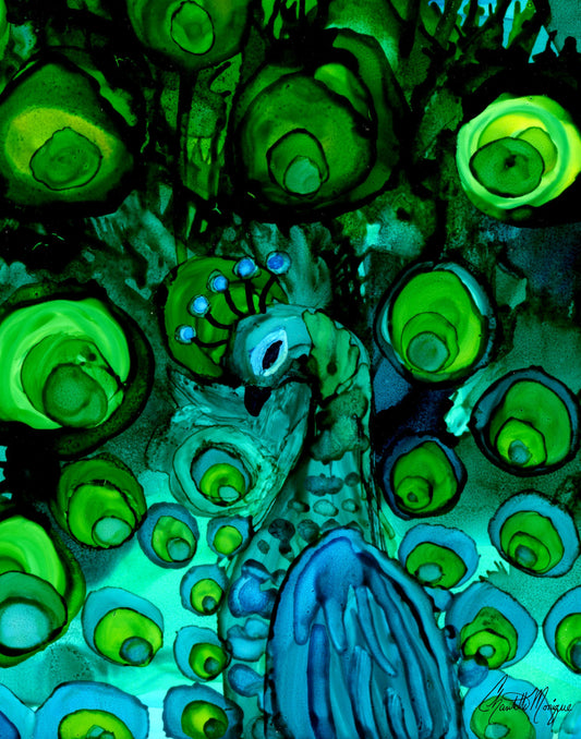 Peacock Print 11x14