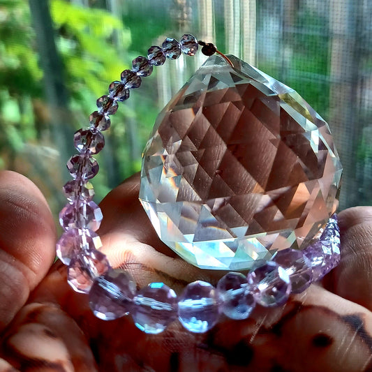 Beaded Prism in Lavendar-Large