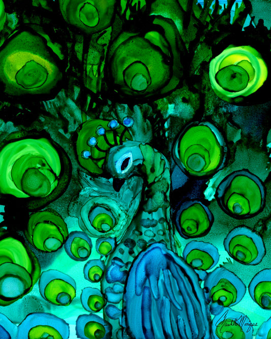 Peacock Print 8x10